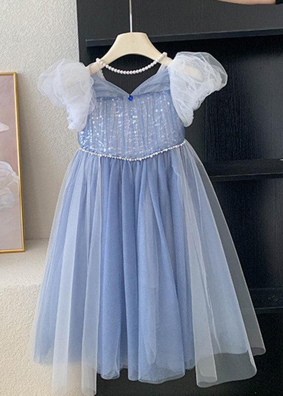 Cute Green Butterfly Tulle Kids Long Dresses Short Sleeve YE002 ABC