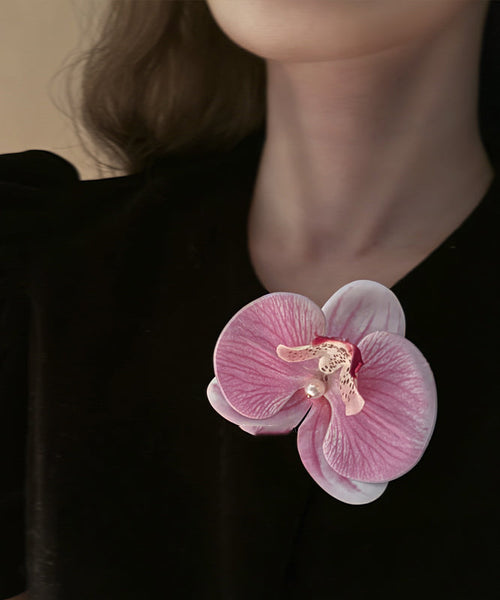 Cute Pink Alloy Pearl Floral Hairpin AB1065 Genistyle Shop