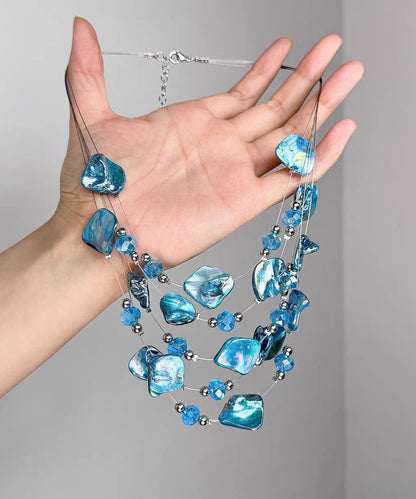 Layered Alloy Pendant Shell Cute Pink Necklace FashionChic