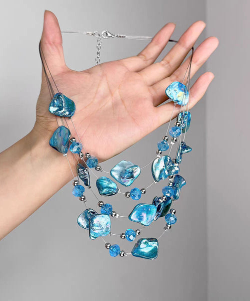 Layered Alloy Pendant Shell Cute Pink Necklace FashionChic