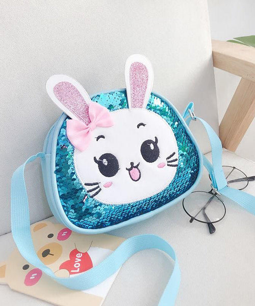 Cute Pink Cartoon Faux Leather Sequins Kids Messenger Bag IU007 Bag-BGS240803