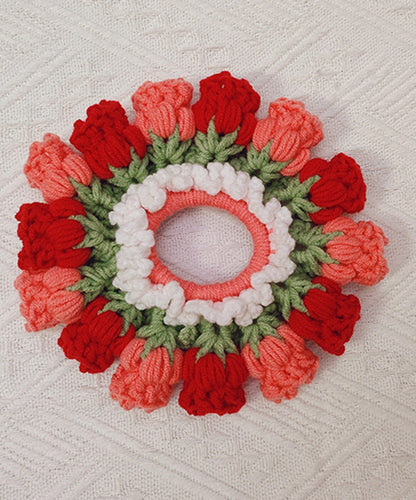 Cute Pink Knitted Cotton Thread Lily Of The Valley Hair Band YD045 ABC