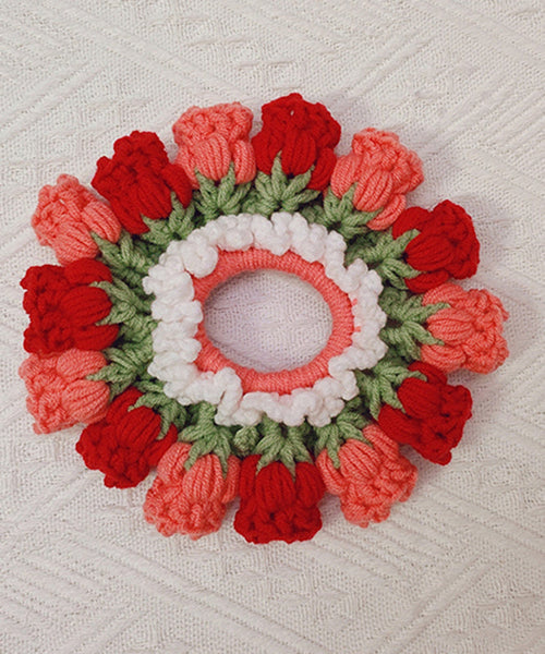 Cute Pink Knitted Cotton Thread Lily Of The Valley Hair Band YD045 ABC