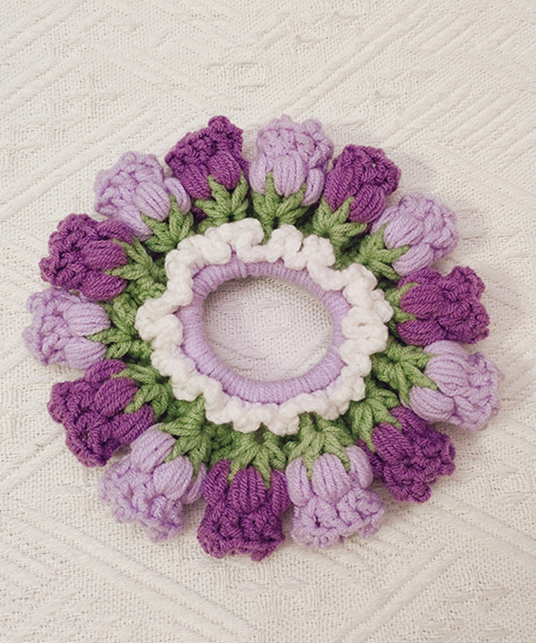 Cute Pink Knitted Cotton Thread Lily Of The Valley Hair Band YD045 ABC