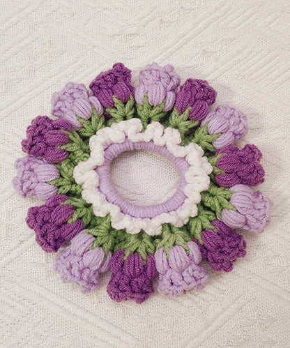 Cute Pink Knitted Cotton Thread Lily Of The Valley Hair Band YD045 ABC