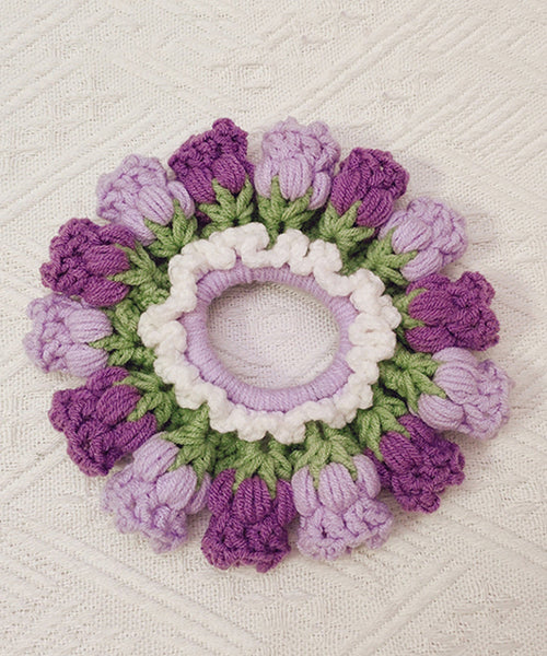 Cute Pink Knitted Cotton Thread Lily Of The Valley Hair Band YD045 ABC
