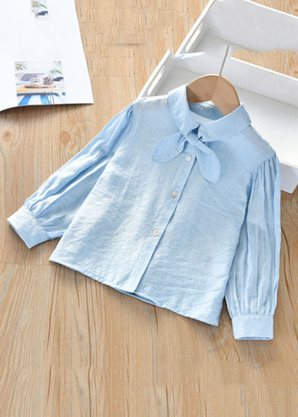 Cute Pink Peter Pan Collar Patchwork Button Kids Shirt Long Sleeve SS1006 MM-RCTZ-LTP240601