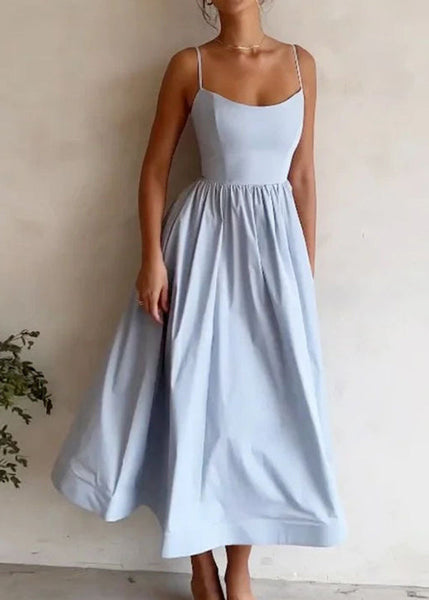 Cute Pink Slash Neck Patchwork Maxi Spaghetti Strap Dress Sleeveless ZL038 SH-LF-SDL240621