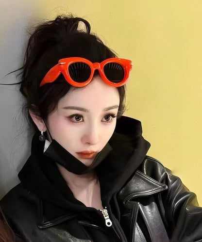 Cute Red Sunshade and UV Protection Round Sunglasses XS1053 Ada Fashion