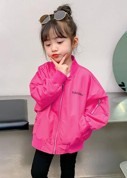 Cute Rose O-Neck Graphic Patchwork Girls Coats Fall QV027 MM-RCTZCGTS241026