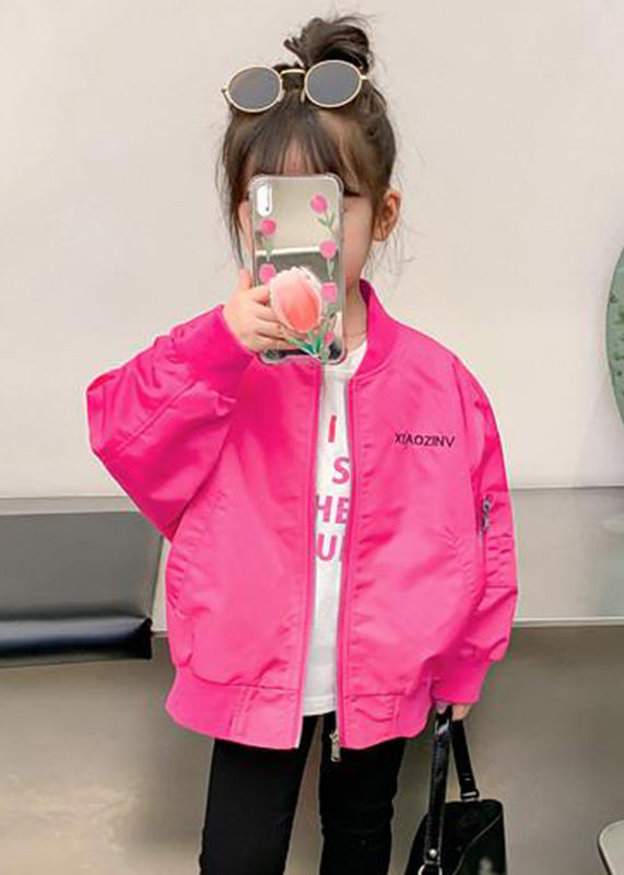 Cute Rose O-Neck Graphic Patchwork Girls Coats Fall QV027 MM-RCTZCGTS241026
