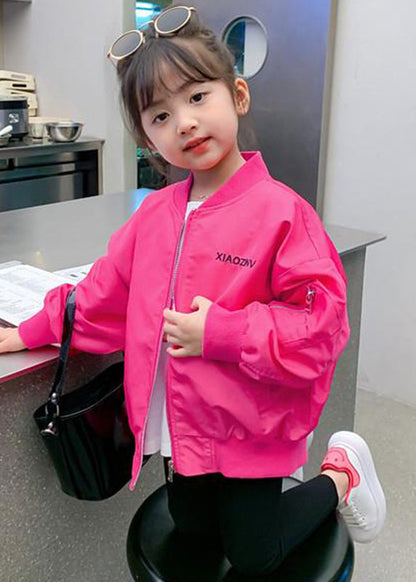 Cute Rose O-Neck Graphic Patchwork Girls Coats Fall QV027 MM-RCTZCGTS241026