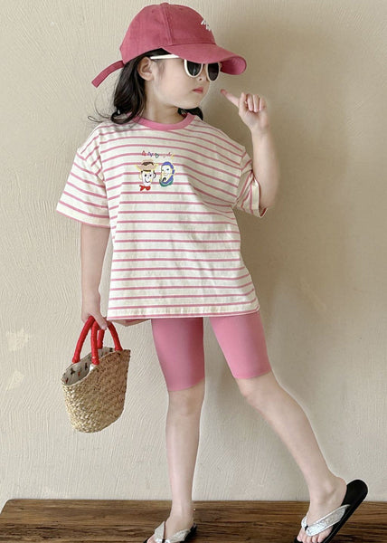 Cute Striped Kids T Shirt And Shorts Two Piece Set Summer YU1068 WS-RCTZ-TPGIEC240529