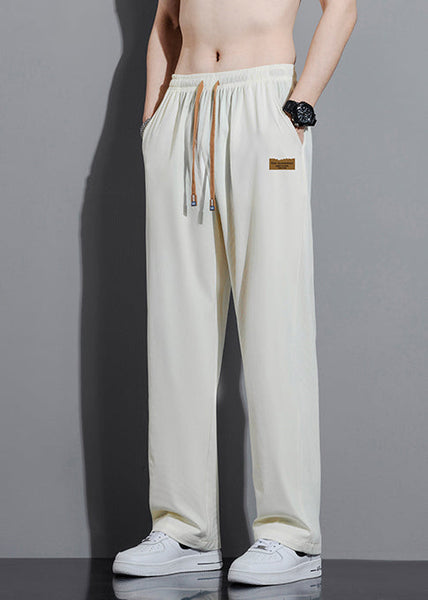 Oversized Cotton Spring Cute Trousers Mens Pants White FashionChic