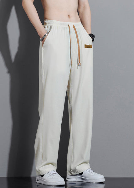 Oversized Cotton Spring Cute Trousers Mens Pants White FashionChic
