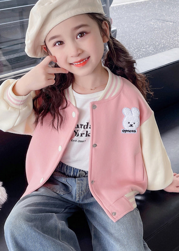 Cute Yellow O-Neck Print Button Kids Coats Fall QV037 MM-RCTZCGTS241026