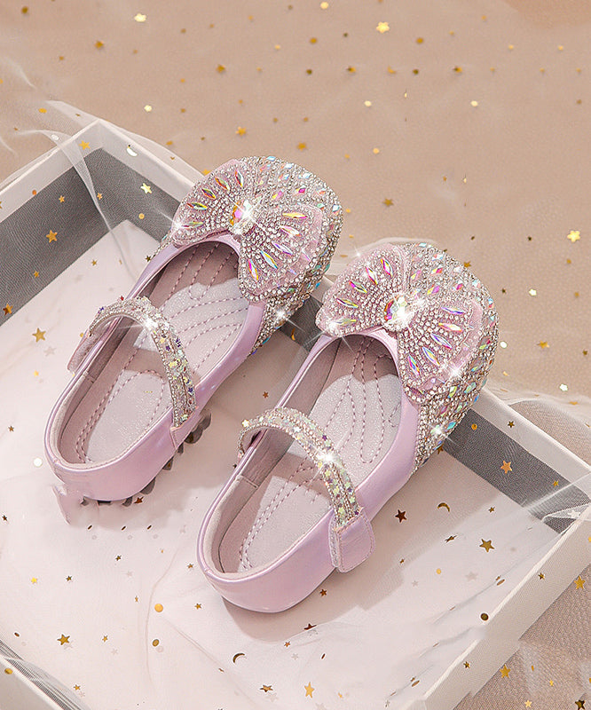 Shoes Zircon Kids Strap DIY Buckle Beige Flat FashionChic