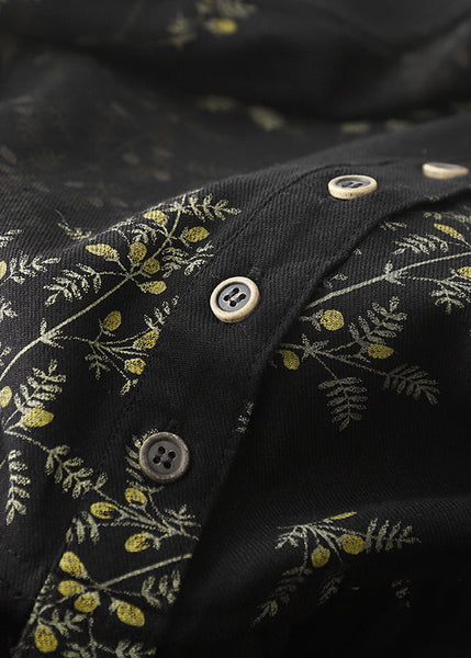 Print Maxi Spring Linen DIY Dresses Black Oversized FashionChic