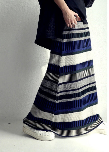 A DIY Skirts Fall Colorblock Line Striped Knit FashionChic