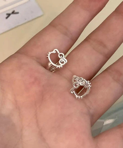 Earrings Cat Zircon DIY Copper Stud KT FashionChic