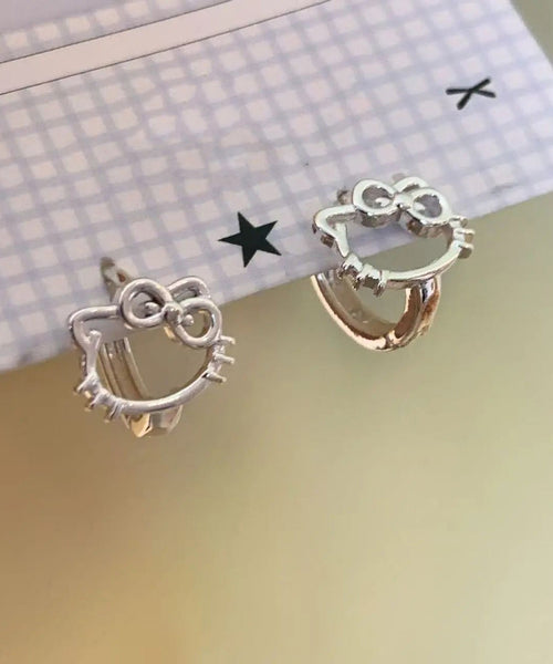 Earrings Cat Zircon DIY Copper Stud KT FashionChic