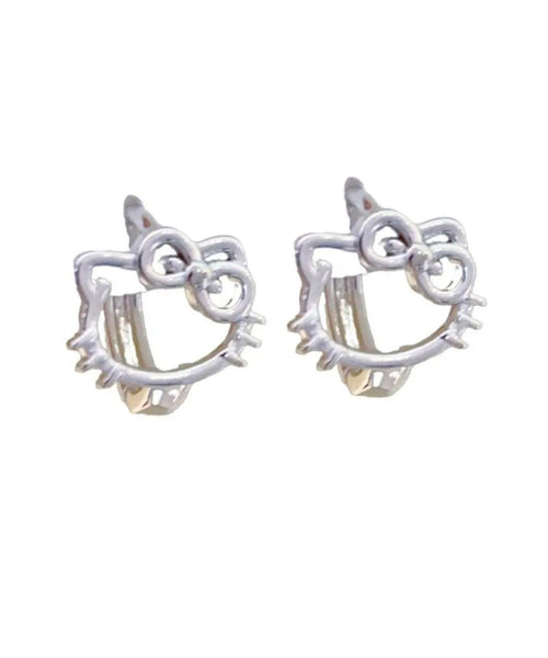Earrings Cat Zircon DIY Copper Stud KT FashionChic