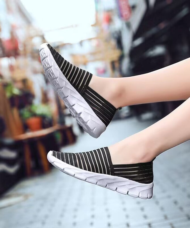 DIY Gold Soft Flat Shoes Breathable Elastic Fabric RT1020 Ada Fashion