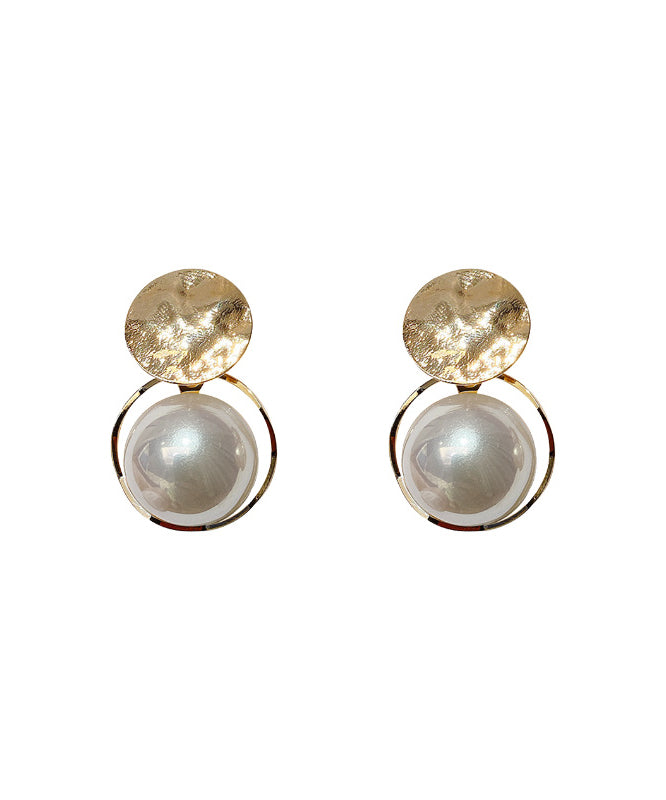 DIY Gold Sterling Silver Alloy Pearl Stud Earrings KX1022 Ada Fashion