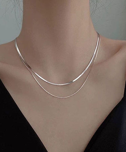 DIY Gold Sterling Silver Bilayer Necklace PO078 JEW-NLC240729