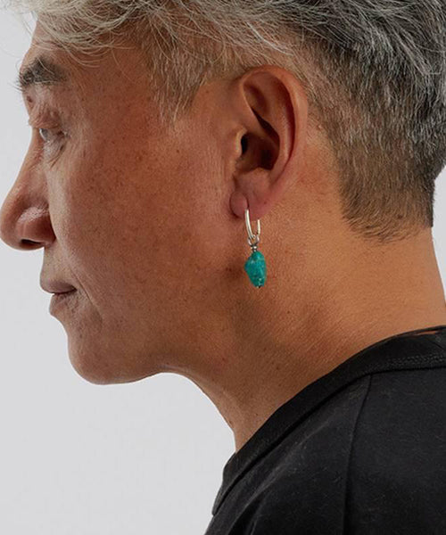 Earrings Drop Green Turquois Sterling Single DIY Silver FashionChic