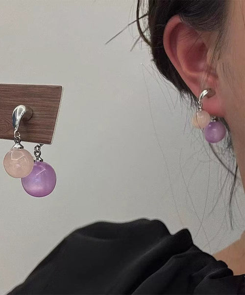 Light Earrings Ball Blue Sterling DIY Drop Silver FashionChic