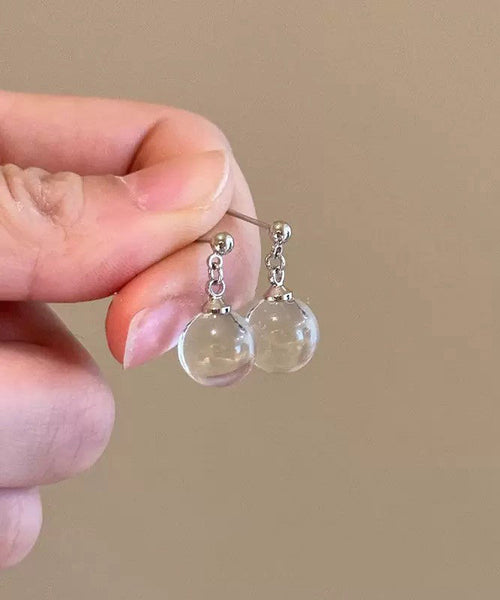 Light Earrings Ball Blue Sterling DIY Drop Silver FashionChic