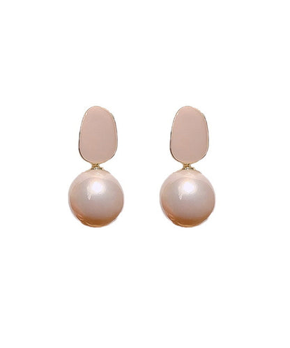 DIY Light Pink Sterling Silver Alloy Pearl Drop Earrings GH1079 Ada Fashion