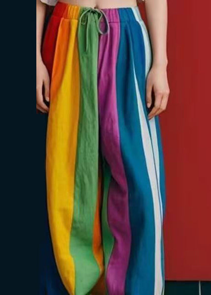 DIY Multicolour Oversized Linen Wide Leg Pants Spring YK036 OM-MZF250306