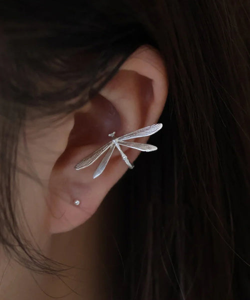 Earrings Stud Dragonfly Sterling Silk DIY Silver FashionChic