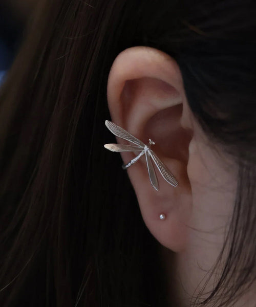 Earrings Stud Dragonfly Sterling Silk DIY Silver FashionChic