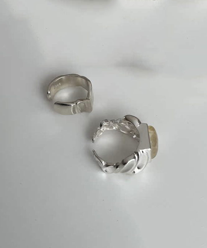 Silk Two-Piece Sugar DIY Rings Wrinkled Set Silver Sterling FashionChic