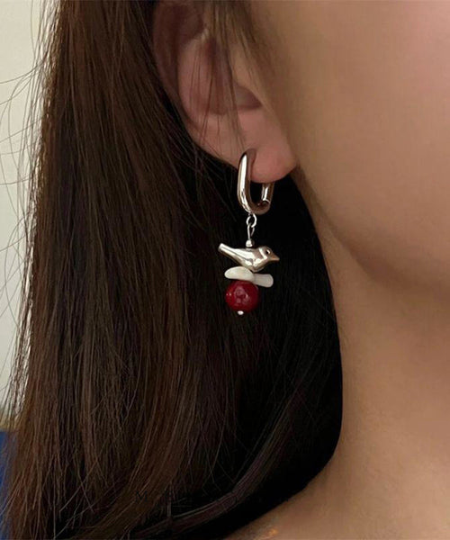 Little Drop Steel Stainless And Fish Mushroom Asymmetrical DIY FashionChic