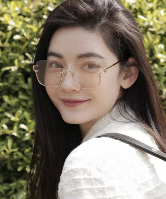 DIY White Large Frame Street Shooting Internet Celebrity Plain Face Sunglasses XS1039 Ada Fashion