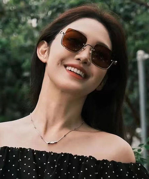 DIY White Large Frame Street Shooting Internet Celebrity Plain Face Sunglasses XS1039 Ada Fashion