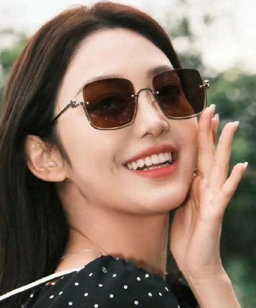 DIY White Large Frame Street Shooting Internet Celebrity Plain Face Sunglasses XS1039 Ada Fashion
