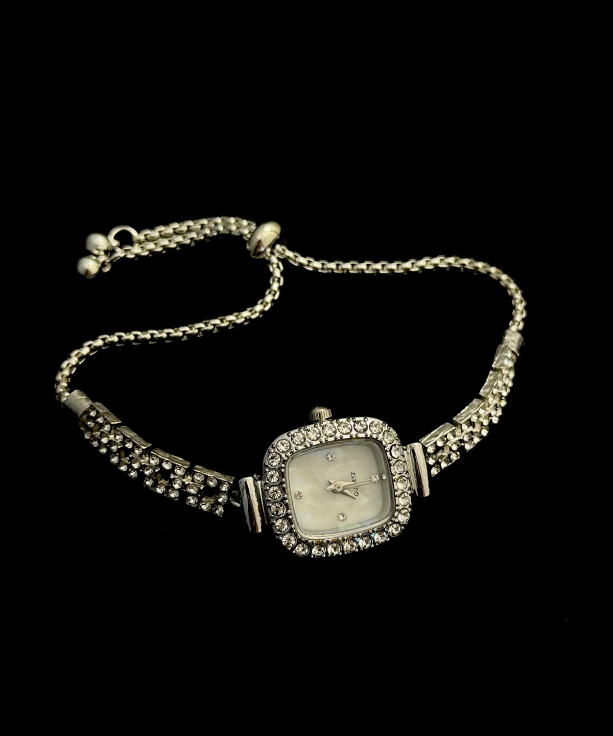 Tassel Zircon Steel White Watches Stainless Square DIY FashionChic