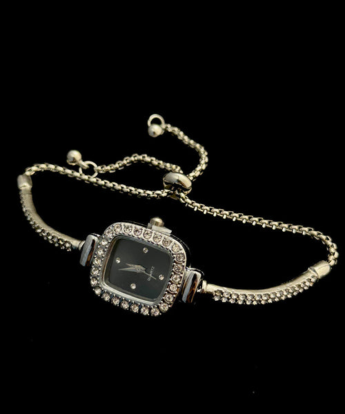 Tassel Zircon Steel White Watches Stainless Square DIY FashionChic