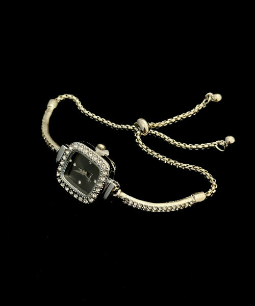 Tassel Zircon Steel White Watches Stainless Square DIY FashionChic