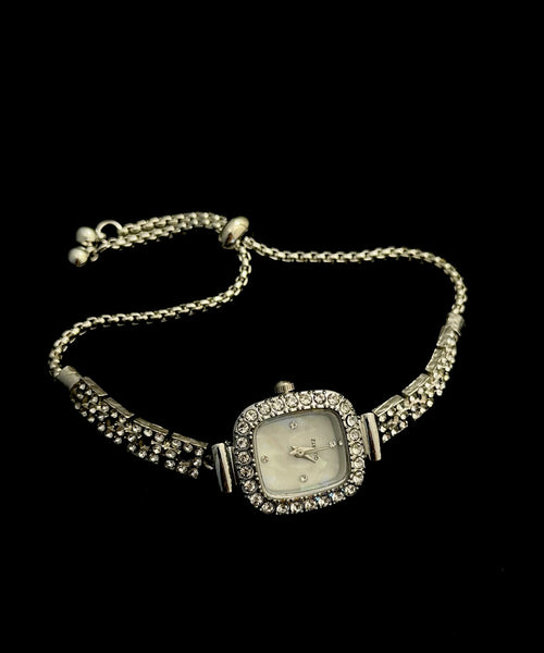 Tassel Zircon Steel White Watches Stainless Square DIY FashionChic