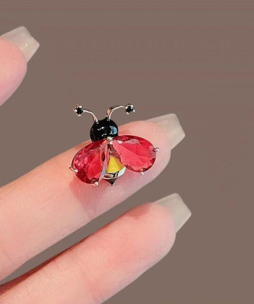 DIY Yellow Alloy Crystal Little Bee Brooches AB1067 Genistyle Shop