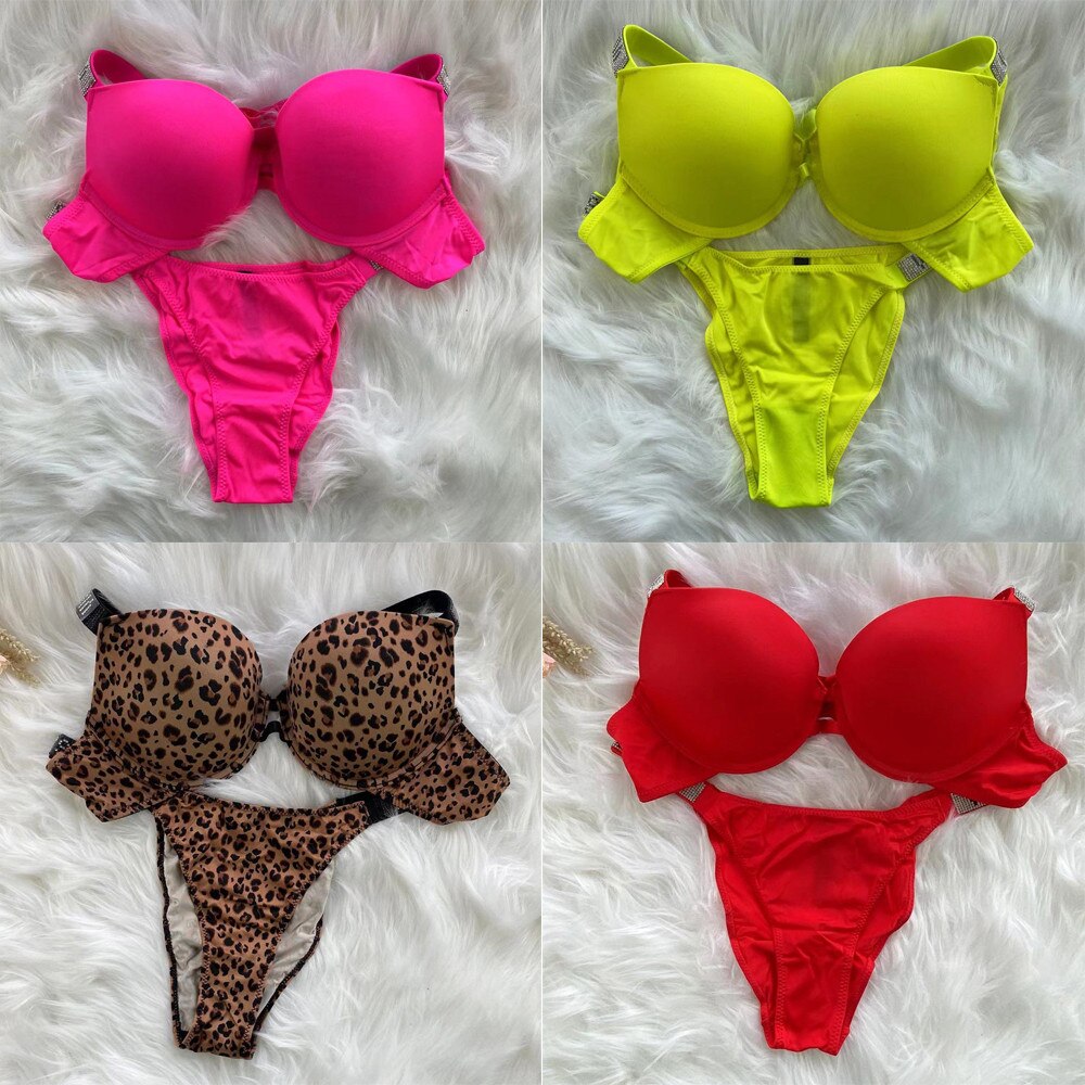 Women's Glisten Push-up Bra Set