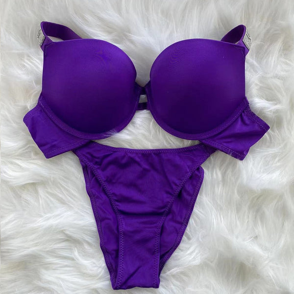 Women's Glisten Push-up Bra Set