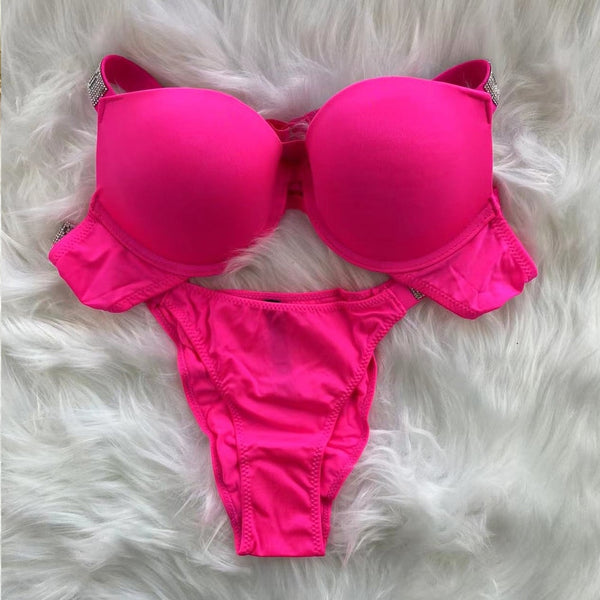 Women's Glisten Push-up Bra Set