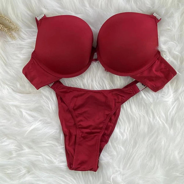 Women's Glisten Push-up Bra Set